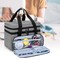 Double Layer Sewing Accessories Organizer With 2 Detachable Pouches, Large Sewing Storage Bag For Sewing Tools (Bag Only), Gray